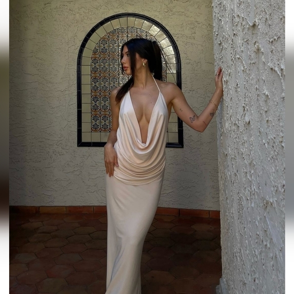 ZARA MIDI  HALTER DRESS - Picture 11 of 17